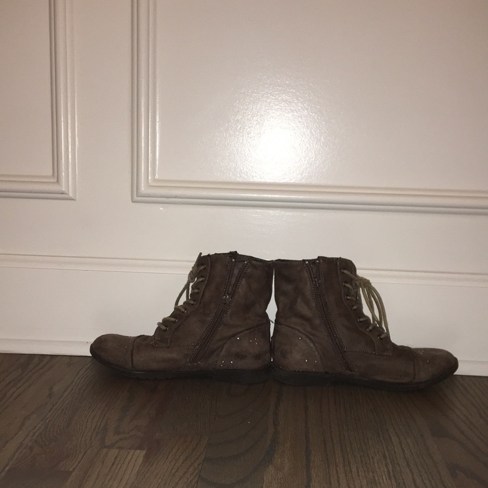 Brown boots. UC